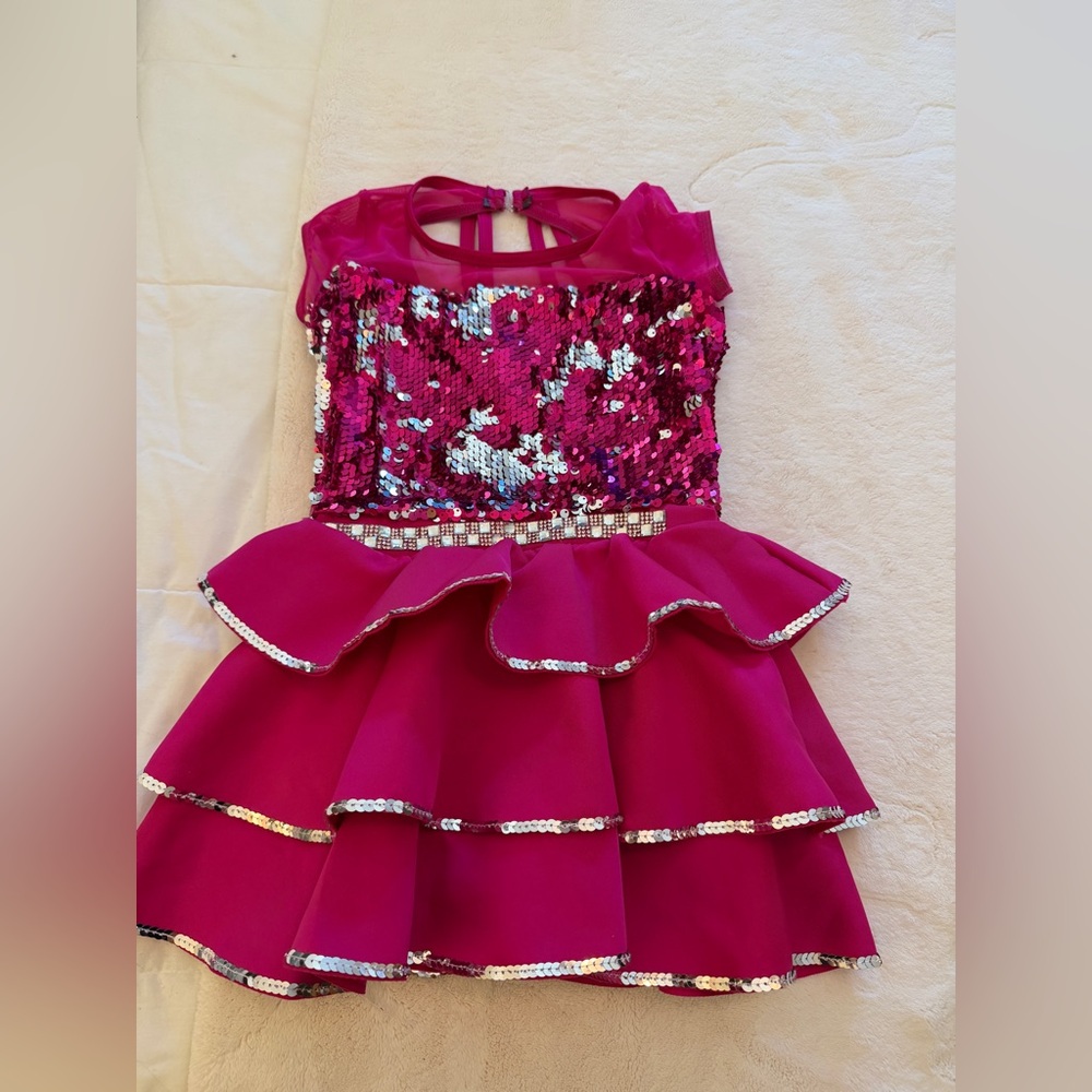 Girls Fuchsia Sequin Weissman Dance Costume
